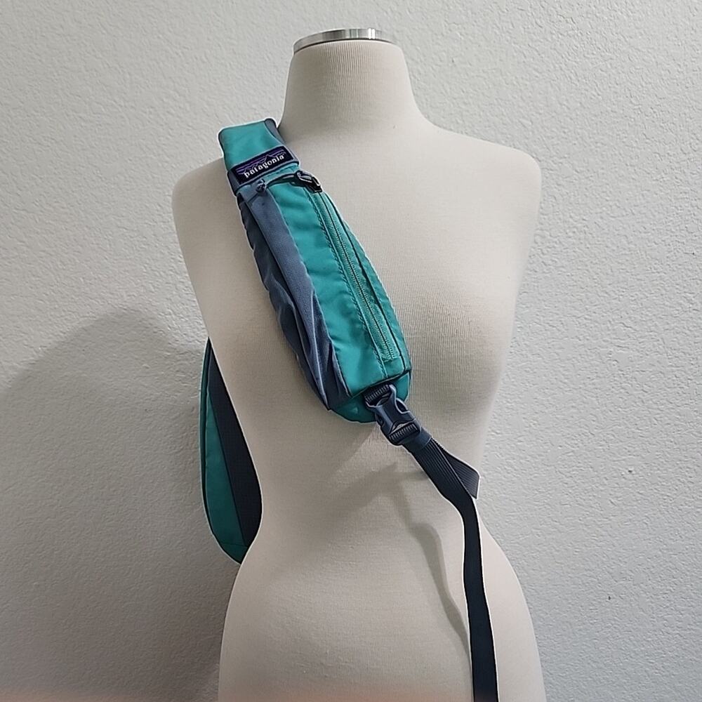 Patagonia Atom Sling Bag 8L Teal Green Slate Blue Shoulder Pouch Crossbody Day - Picture 2 of 15